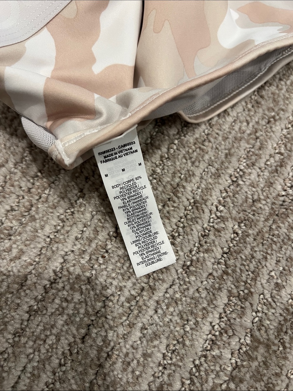 Nike Beige & Light Pink Camo Crossback Sports Bra - Picture 3 of 3